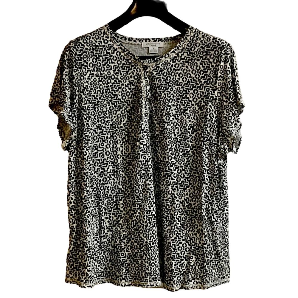 Liz Claiborne Henley Top - Picture 2 of 4